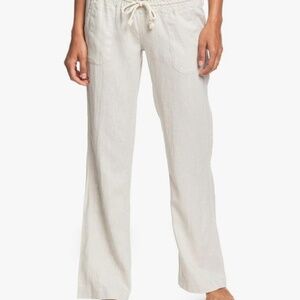 Women’s Roxy white linen pants